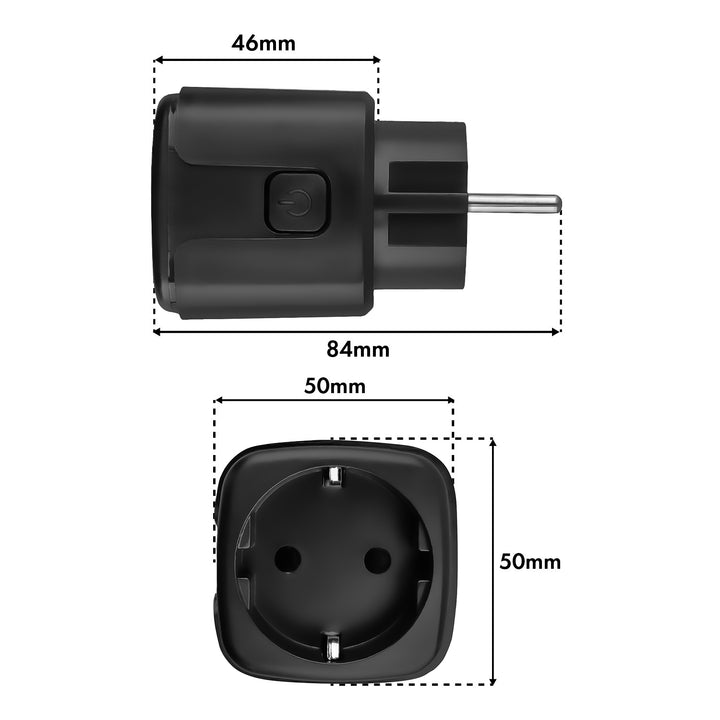 Prise WiFi GreenBlue à commande à distance, compatible Android/iOS/Alexa/Google Home, minuterie, wattmètre, max. 16 A/3 840 W, GB735 B, lot de 3