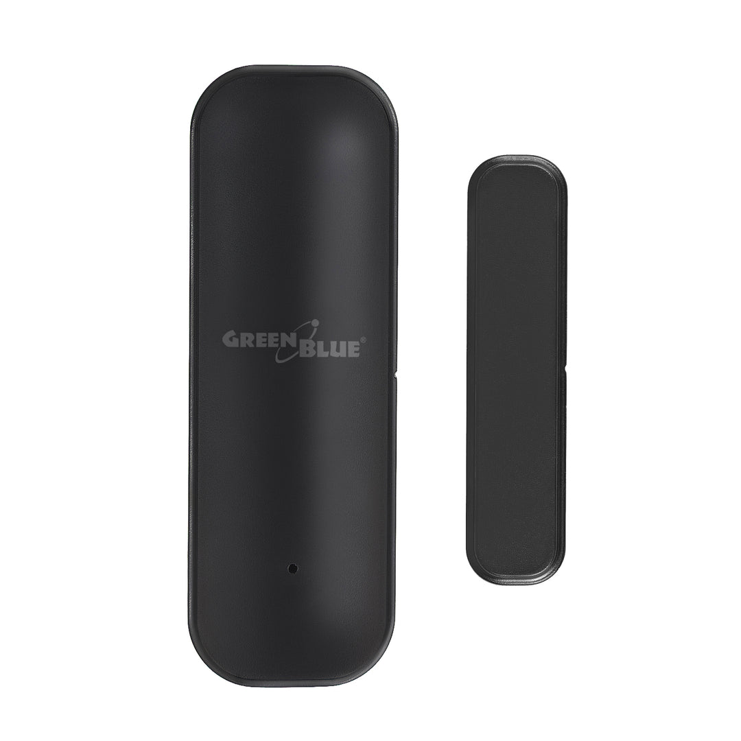 Contacteur sans fil / capteur d'ouverture Wi-Fi GreenBlue, Android/iOS, pour portes / fenêtres, 3,0 V CC, LR03x2, GB479 B, 2 pièces + 4 piles alcalines AAA Varta Industrial 4003
