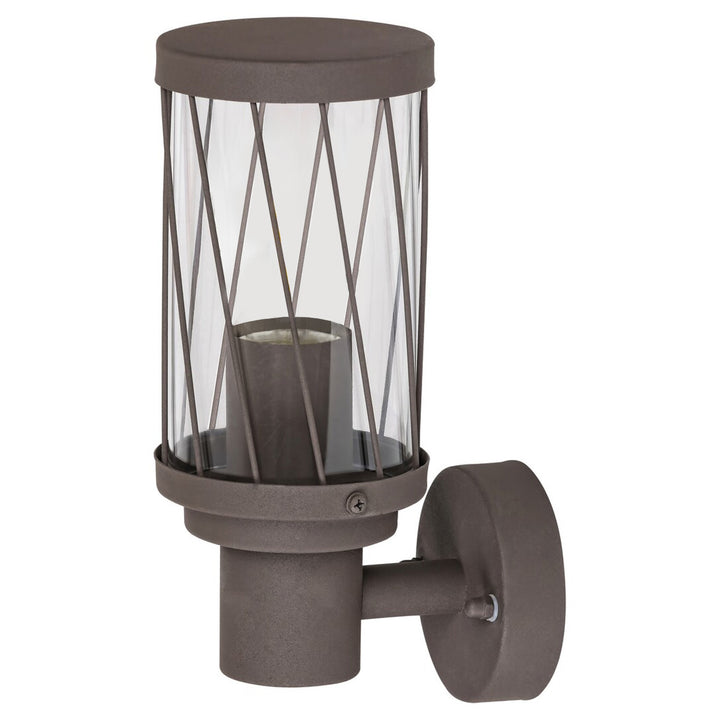 Applique murale d'extérieur Rabalux Budapest, IP44, couleur marron, culot E27, 40 W max., 8888