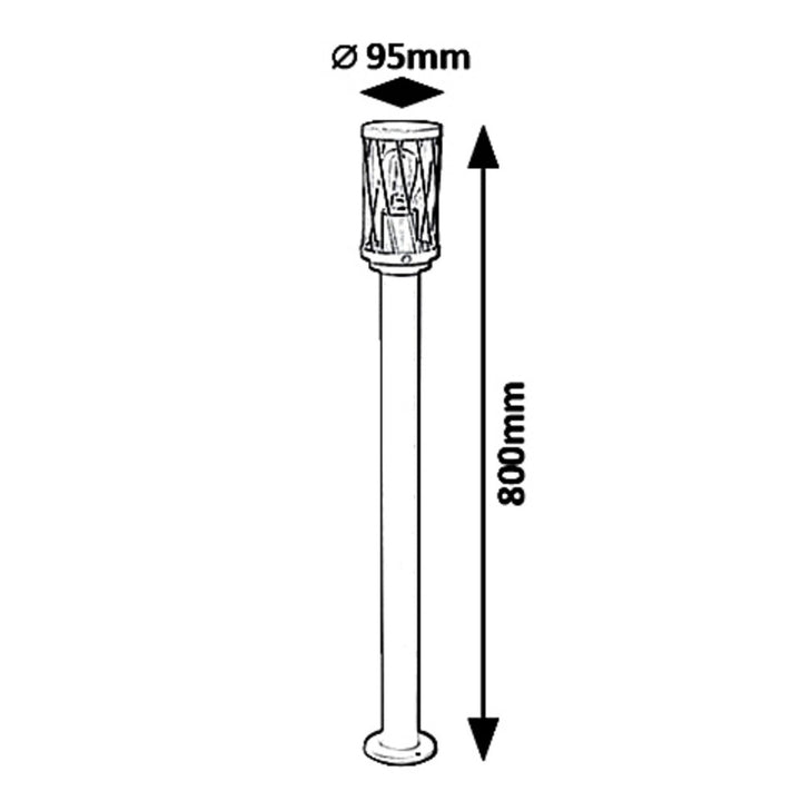 Lampe de jardin sur pied Rabalux Budapest, IP44, couleur marron, culot E27, max. 40 W, 8890