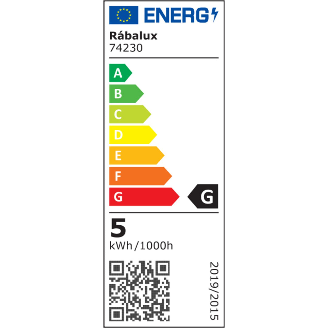 Lampe de bureau Rabalux Figen LED RGB 5 W, noire, IP20, 5 000 K