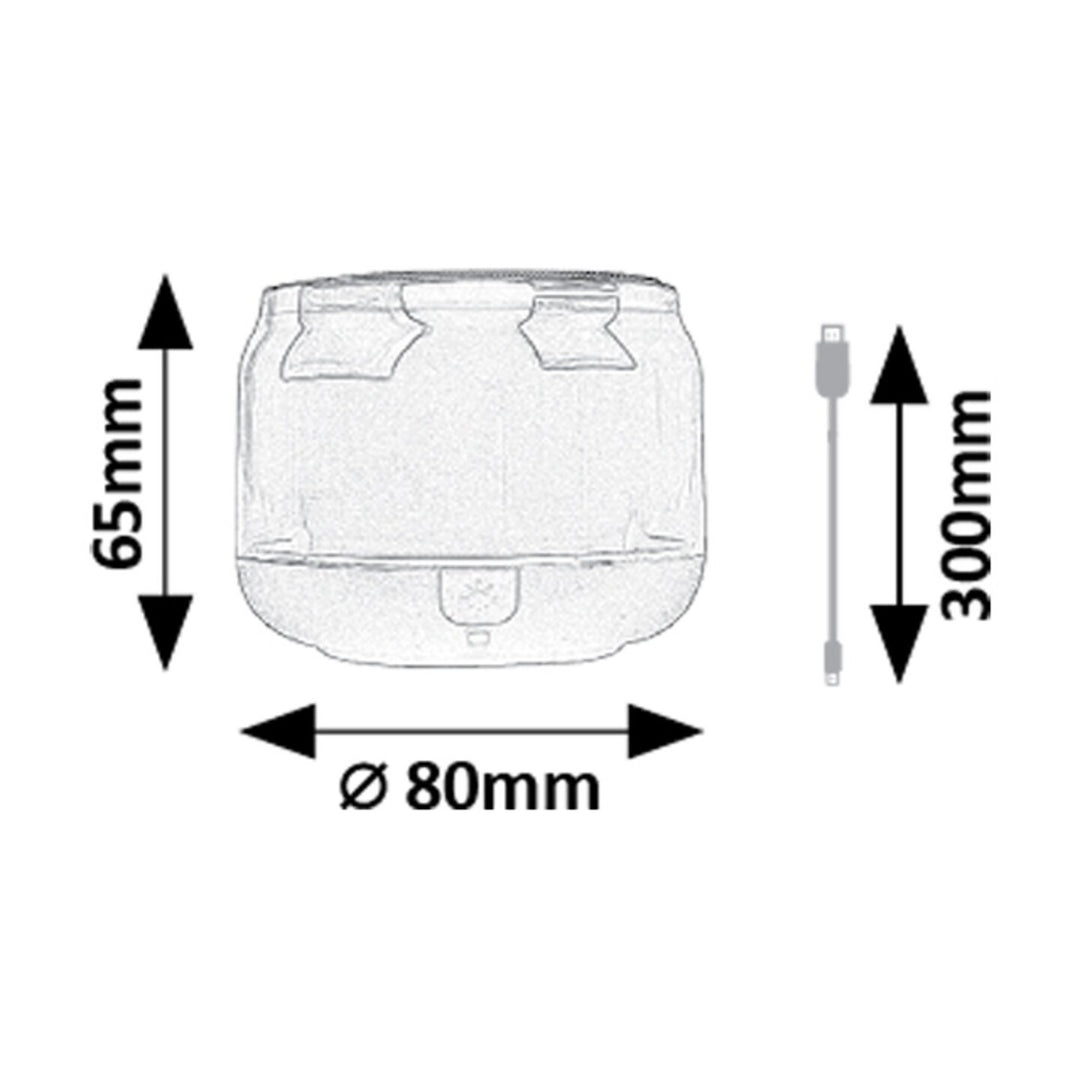 Lampe de bureau Rabalux Radelia, haut-parleur Bluetooth, RGB, noire, IP20, batterie intégrée, 76110