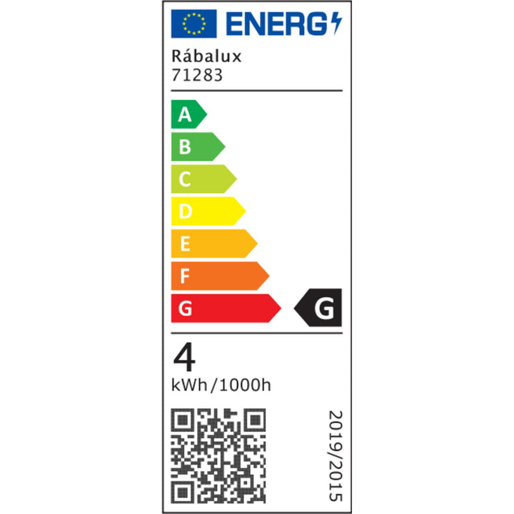 Applique murale Rabalux Tivro, LED 4 W, noire, IP20, 3 variantes de température de couleur : 3000, 4000, 6000, 71283