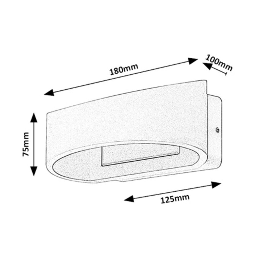 Applique murale d'extérieur Rabalux Gerla, marron, LED 9 W, IP54, 3 000 K, 77180
