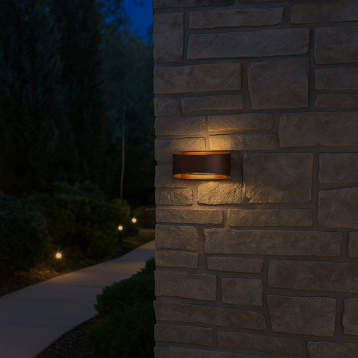 Applique murale d'extérieur Rabalux Gerla, marron, LED 9 W, IP54, 3 000 K, 77180
