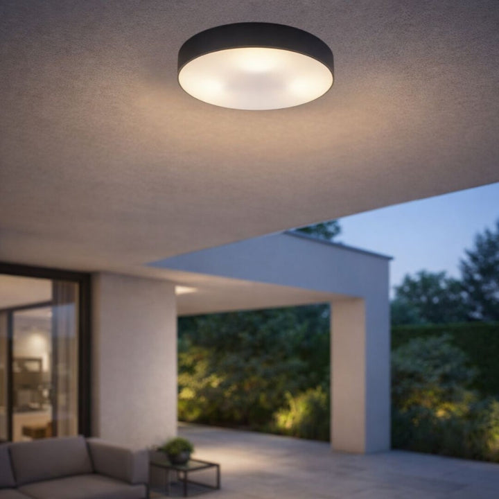 Lampe Rabalix Dolen, noire, 3x E27, max. 9 W, IP43, 75066