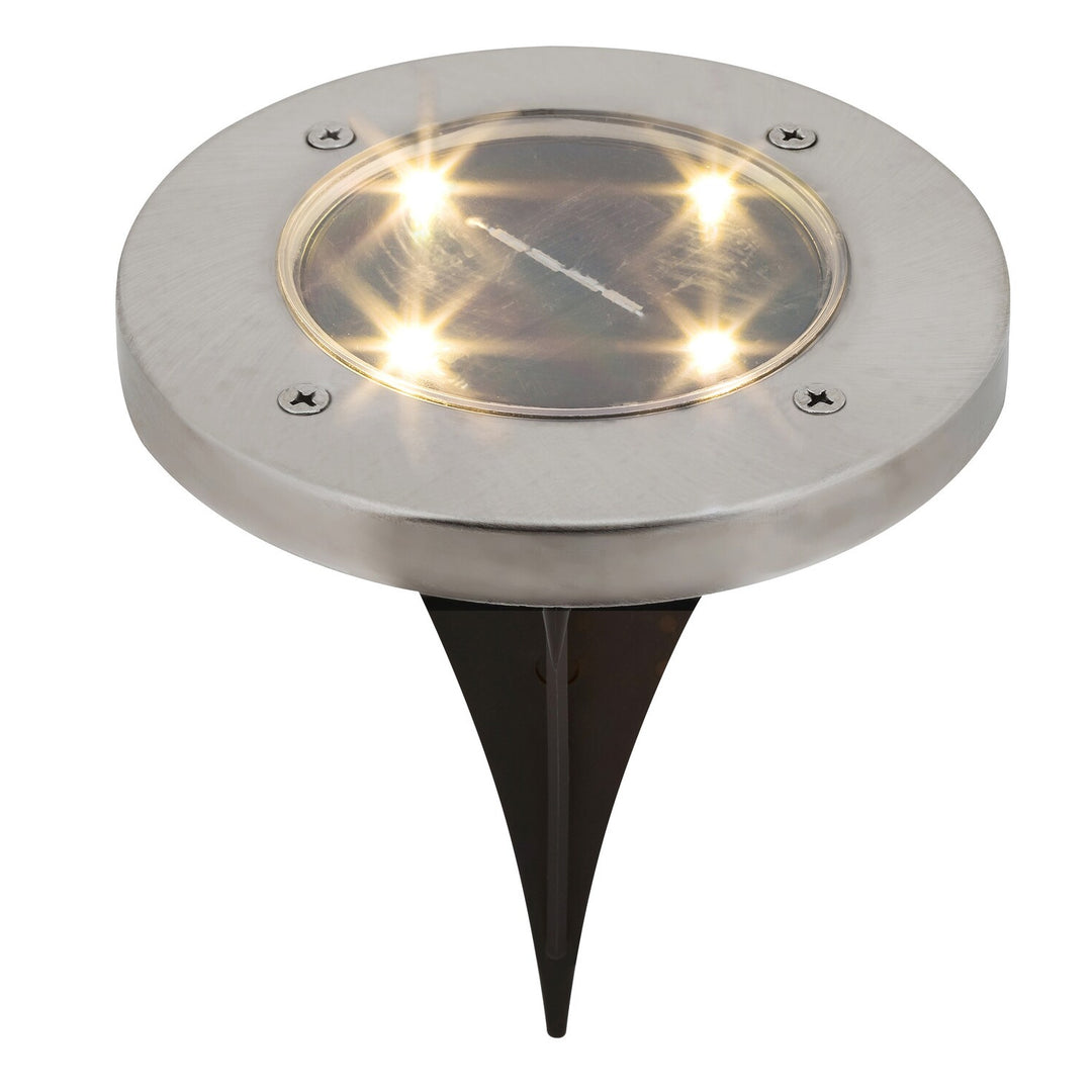Lampe solaire de jardin Rabalux Dannet, IP44, couleur chrome satiné, 7975
