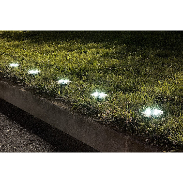 Lampe solaire de jardin Rabalux Dannet, IP44, couleur chrome satiné, 7975