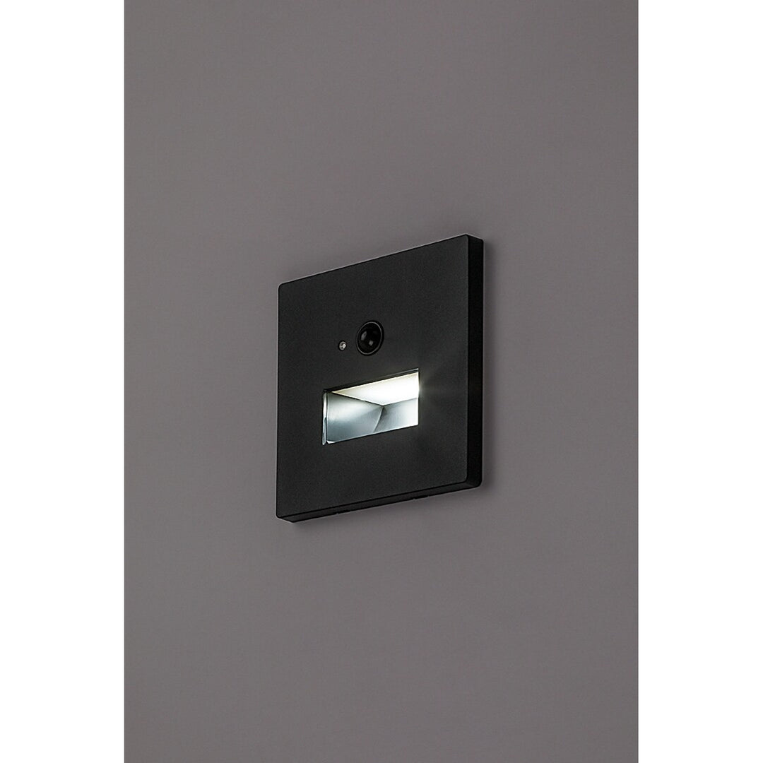 Lampe Lunca LED 1 W IP20 noire 3000, 4500, 6500 K, détecteur de mouvement, détecteur de luminosité, 77197