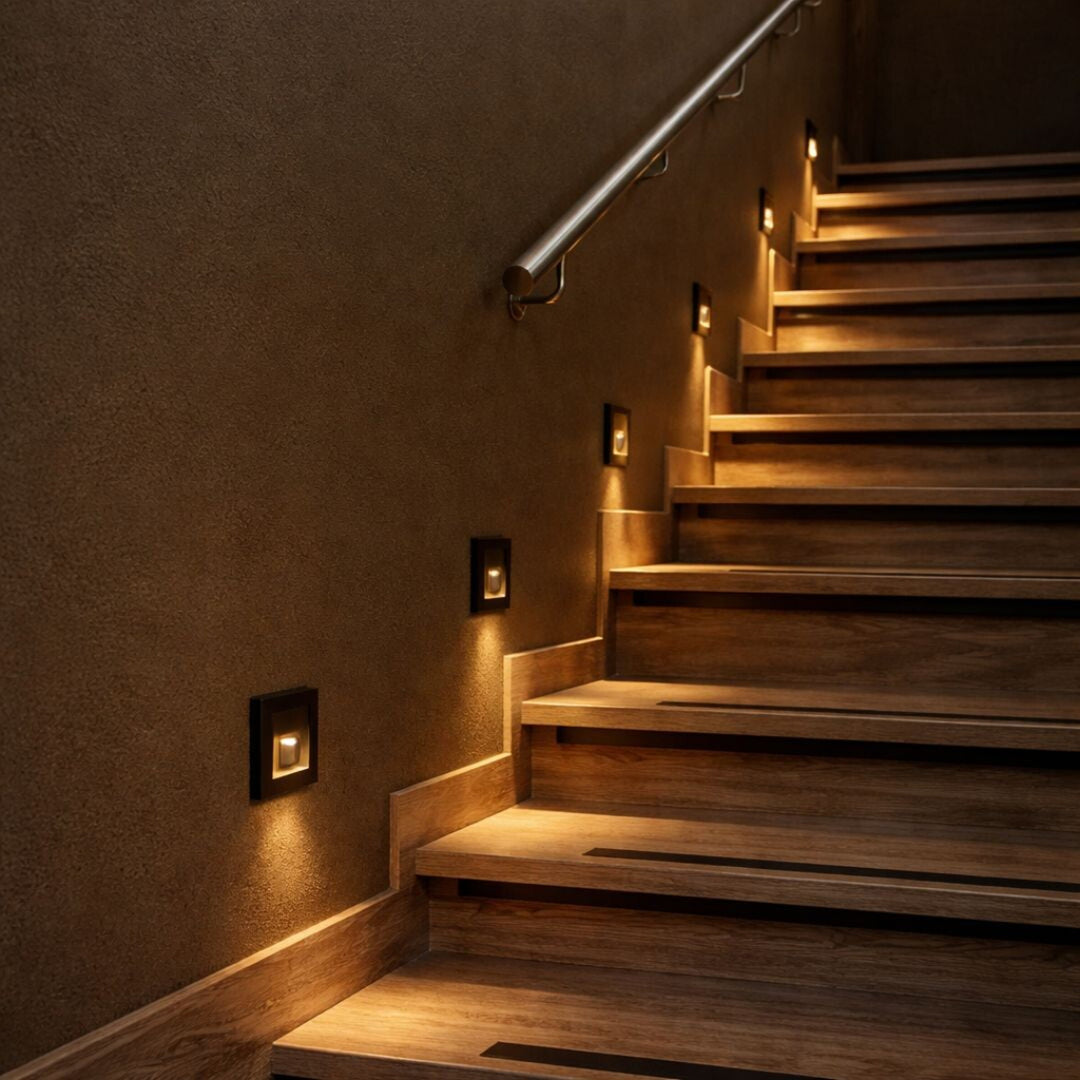 Lampe Lunca LED 1 W IP20 noire 3000, 4500, 6500 K, détecteur de mouvement, détecteur de luminosité, 77197