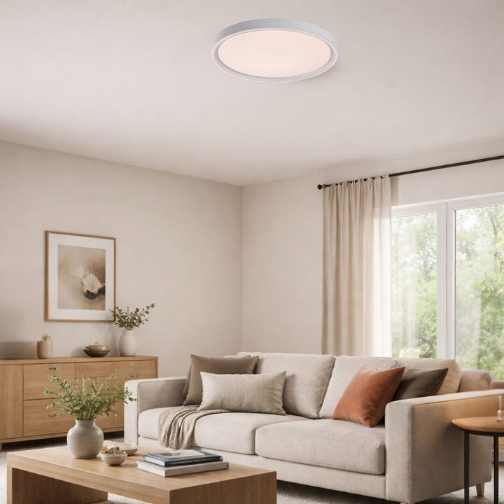 Plafonnier Rabalux Zerina, 31 W, IP40, blanc, 3 000-6 500 K, fonction mémoire, avec télécommande, fonction minuterie, effet veilleuse, 75086
