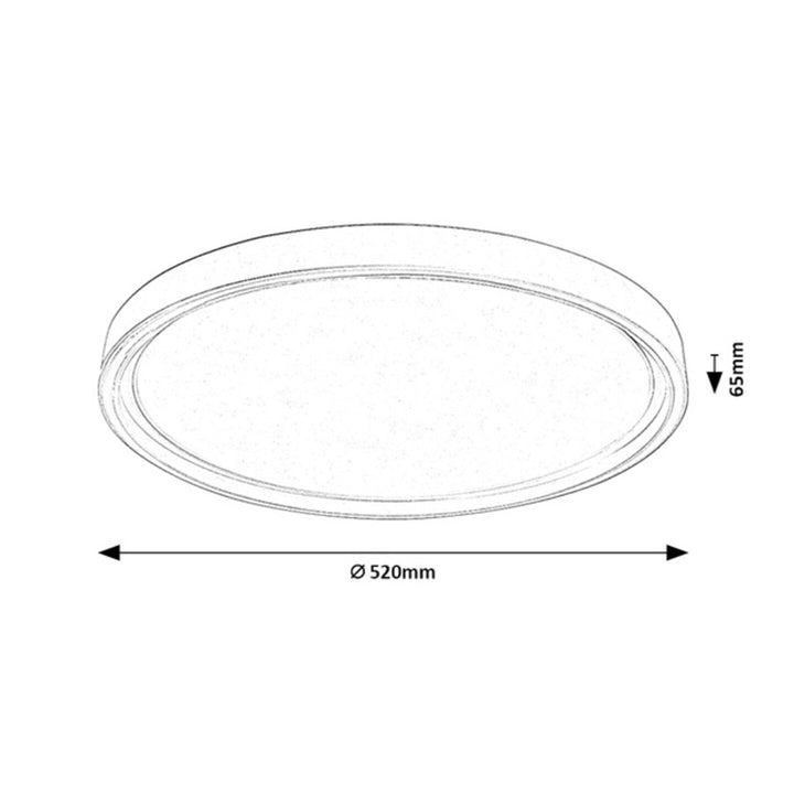 Plafonnier Rabalux Zerina, 54 W, IP40, blanc, 3 000-6 500 K, fonction mémoire, avec télécommande, fonction minuterie, effet veilleuse, 75087