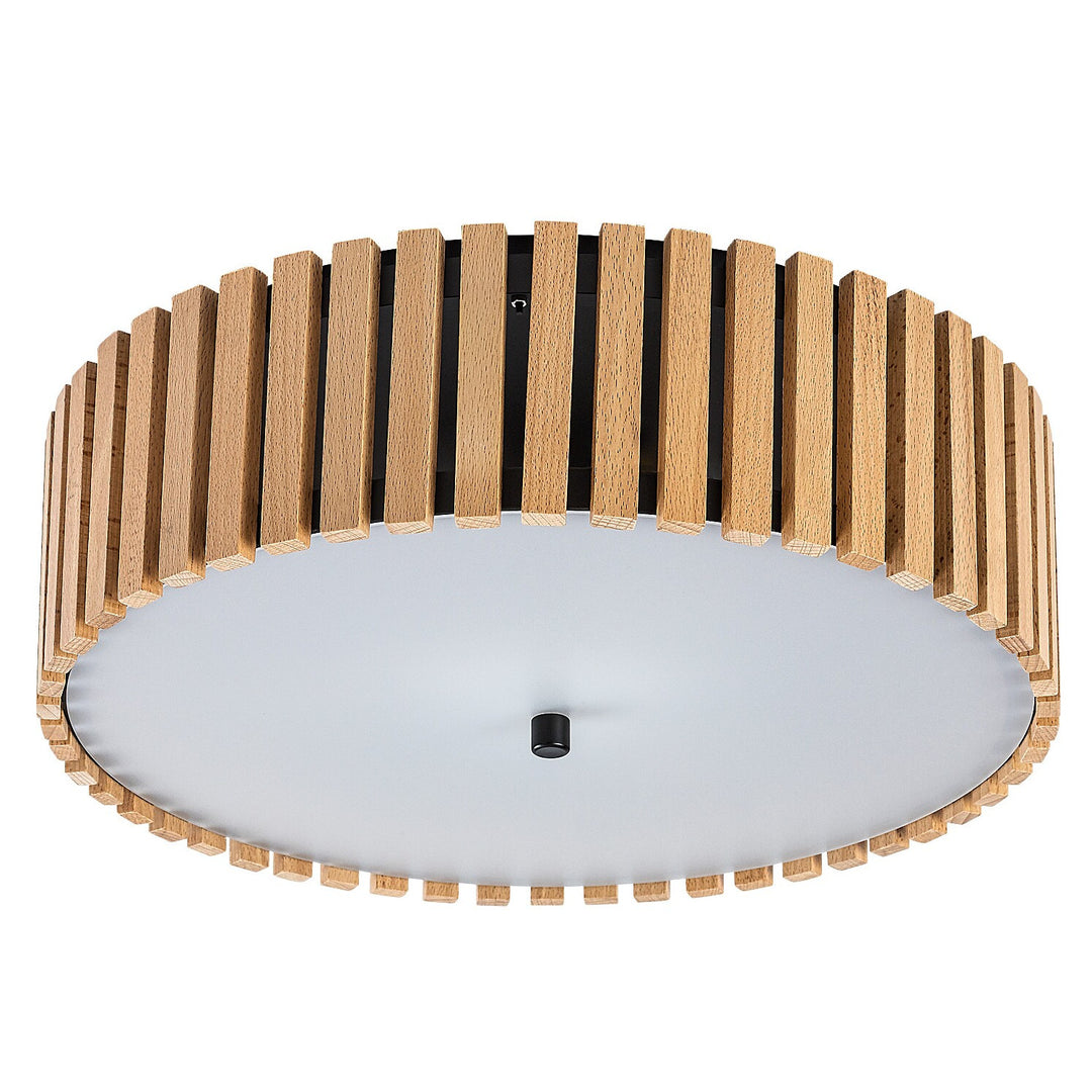 Plafonnier Rabalux Noxelle E27 3x MAX 25 W IP20 noir mat/bois, 71420
