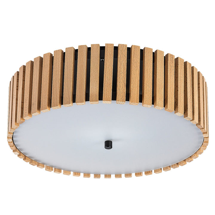 Plafonnier Rabalux Noxelle E27 3x MAX 25 W IP20 noir mat/bois, 71420