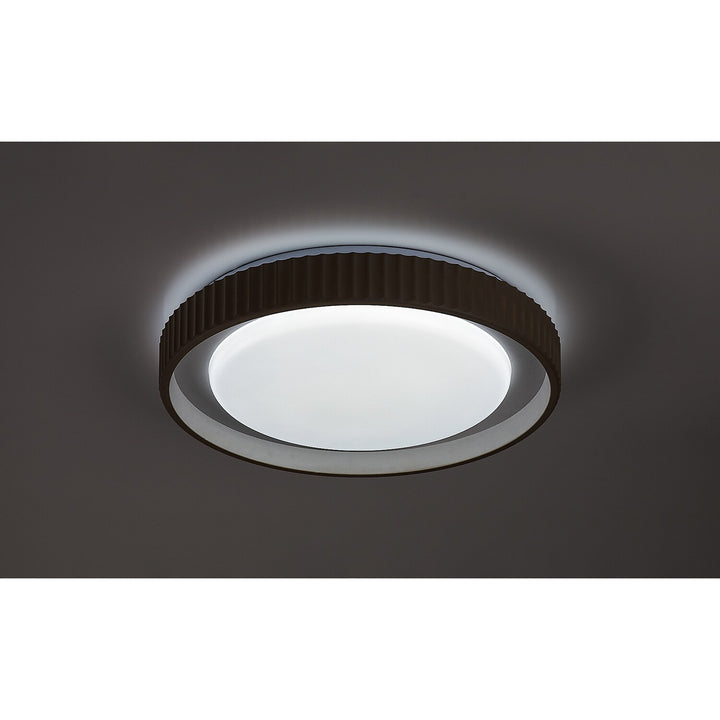 Lampe Pastello LED 48 W IP20 gris-beige 3 000-6 500 K, fonction mémoire avec télécommande, fonction minuterie, effet veilleuse, 71345