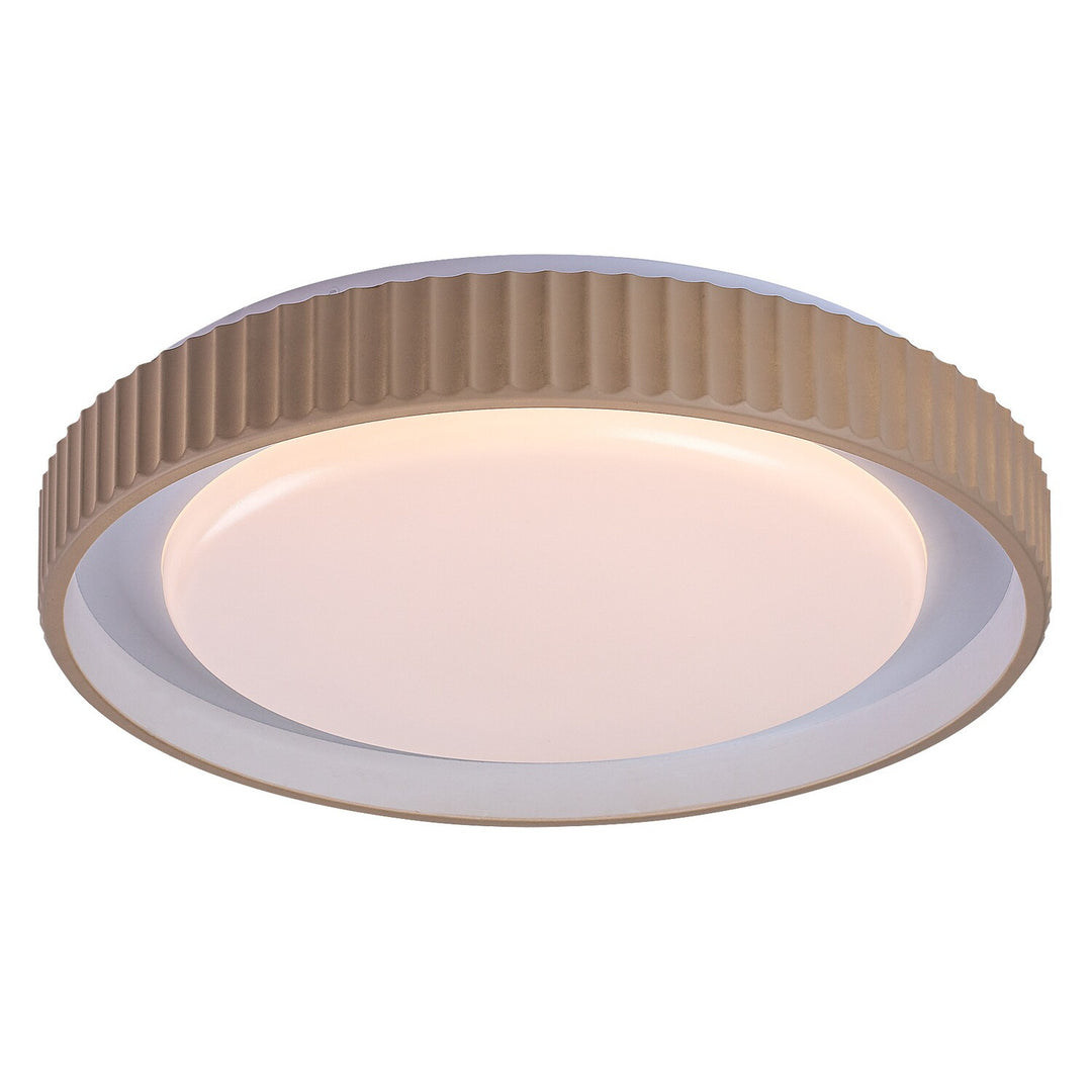 Lampe Pastello LED 48 W IP20 gris-beige 3 000-6 500 K, fonction mémoire avec télécommande, fonction minuterie, effet veilleuse, 71345
