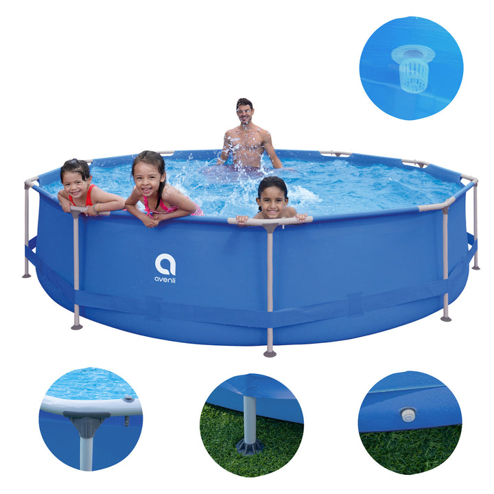 Piscine hors sol AVENLI ronde 366 x 76, ensemble d'une capacité de 6 125 l
