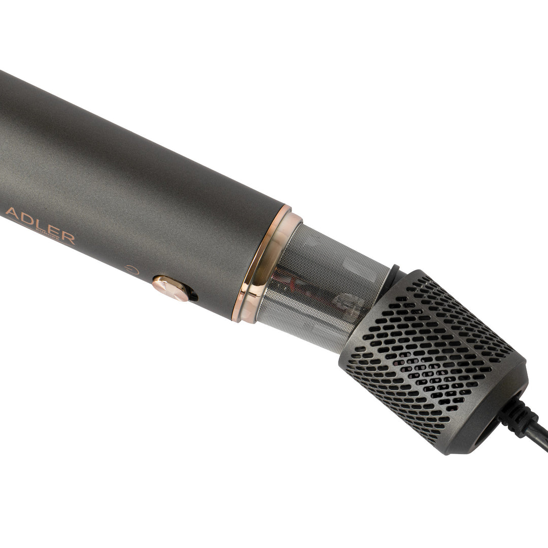 Sèche-cheveux et fer à boucler 7 en 1 - 7 embouts, ionisation, air froid, 3 températures, 3 vitesses, étui de voyage, AD 2030, Adler