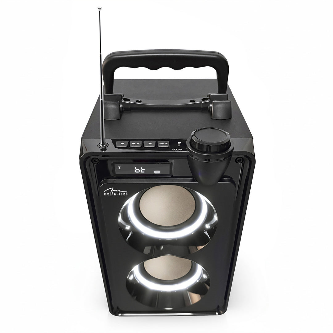 Enceinte Bluetooth portable OVERBOX MT3186, radio FM, prise en charge des cartes SD et USB, puissance RMS de 30 W, Mediatech