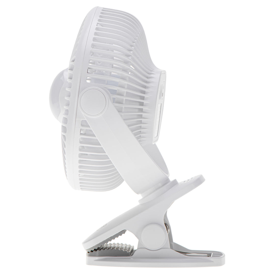Ventilateur sans fil 5"/12,7 cm avec clip - USB / LED, AD 7335, Adler
