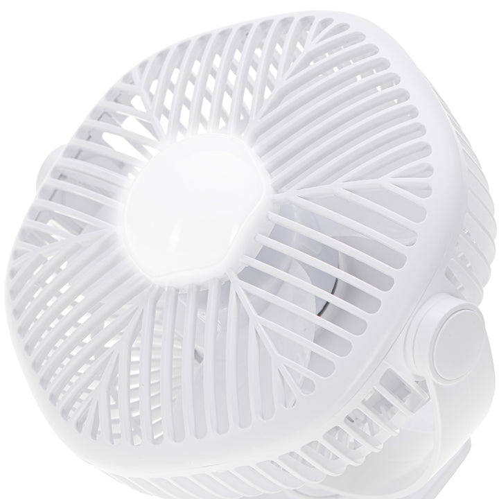 Ventilateur sans fil 5"/12,7 cm avec clip - USB / LED, AD 7335, Adler