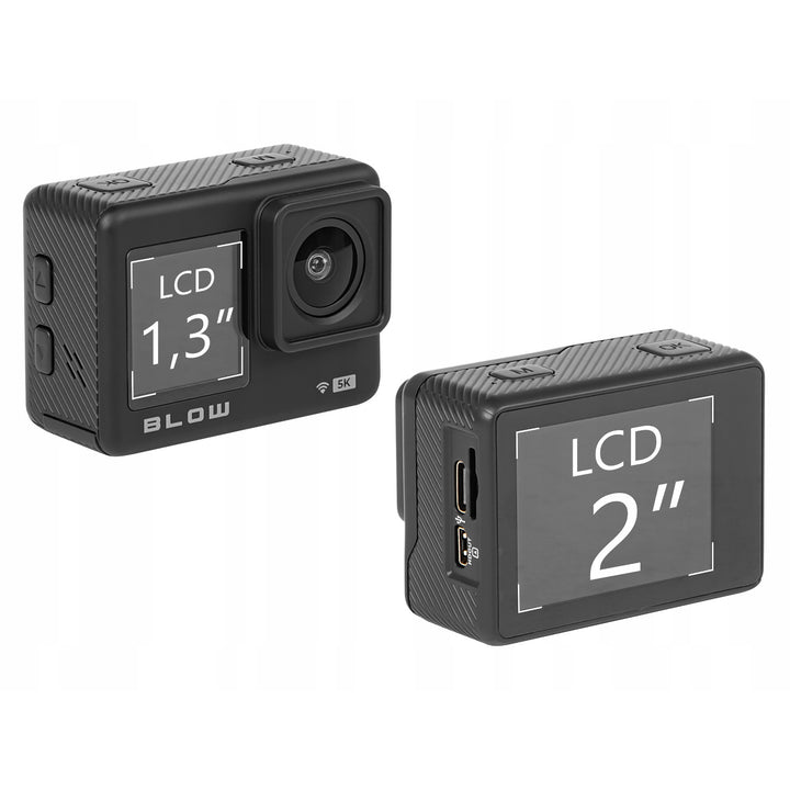 Caméra sportive Pro4U 5K Blow, qualité 5K Ultra HD, 20 mégapixels, objectif grand angle 160°, étanche, télécommande, 78-568#