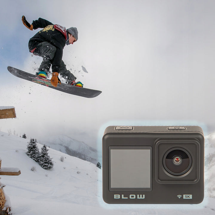 Caméra sportive Pro4U 5K Blow, qualité 5K Ultra HD, 20 mégapixels, objectif grand angle 160°, étanche, télécommande, 78-568#