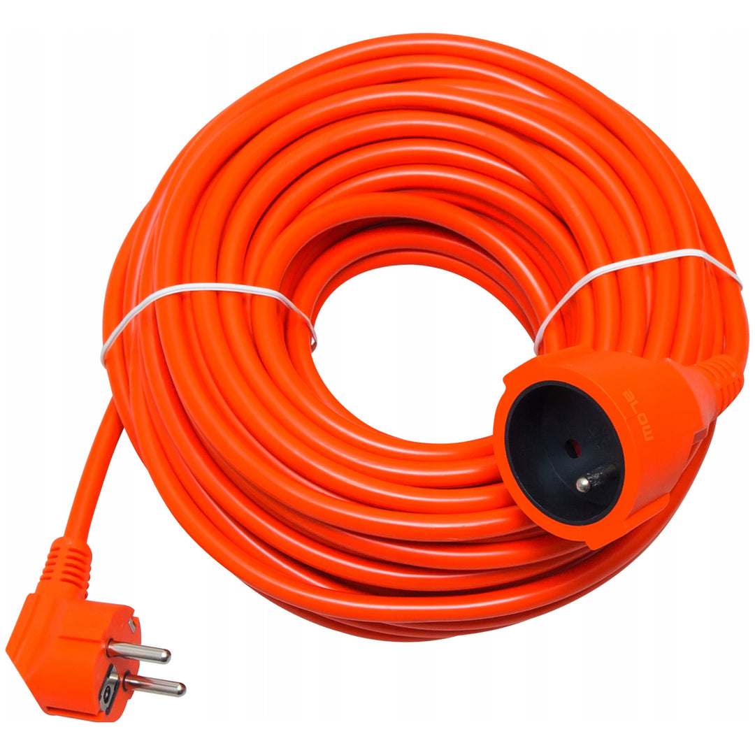 Rallonge électrique Blow, couleur orange, longueur 30 m, prise avec mise à la terre, PR-160