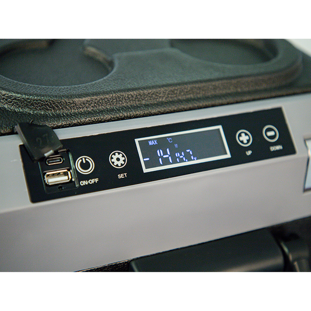 Glacière de voyage à compresseur Blow pour voiture, capacité de 35 L, panneau de commande tactile, 12 V, 24 V et 230 V, prise USB-C, 44-208#