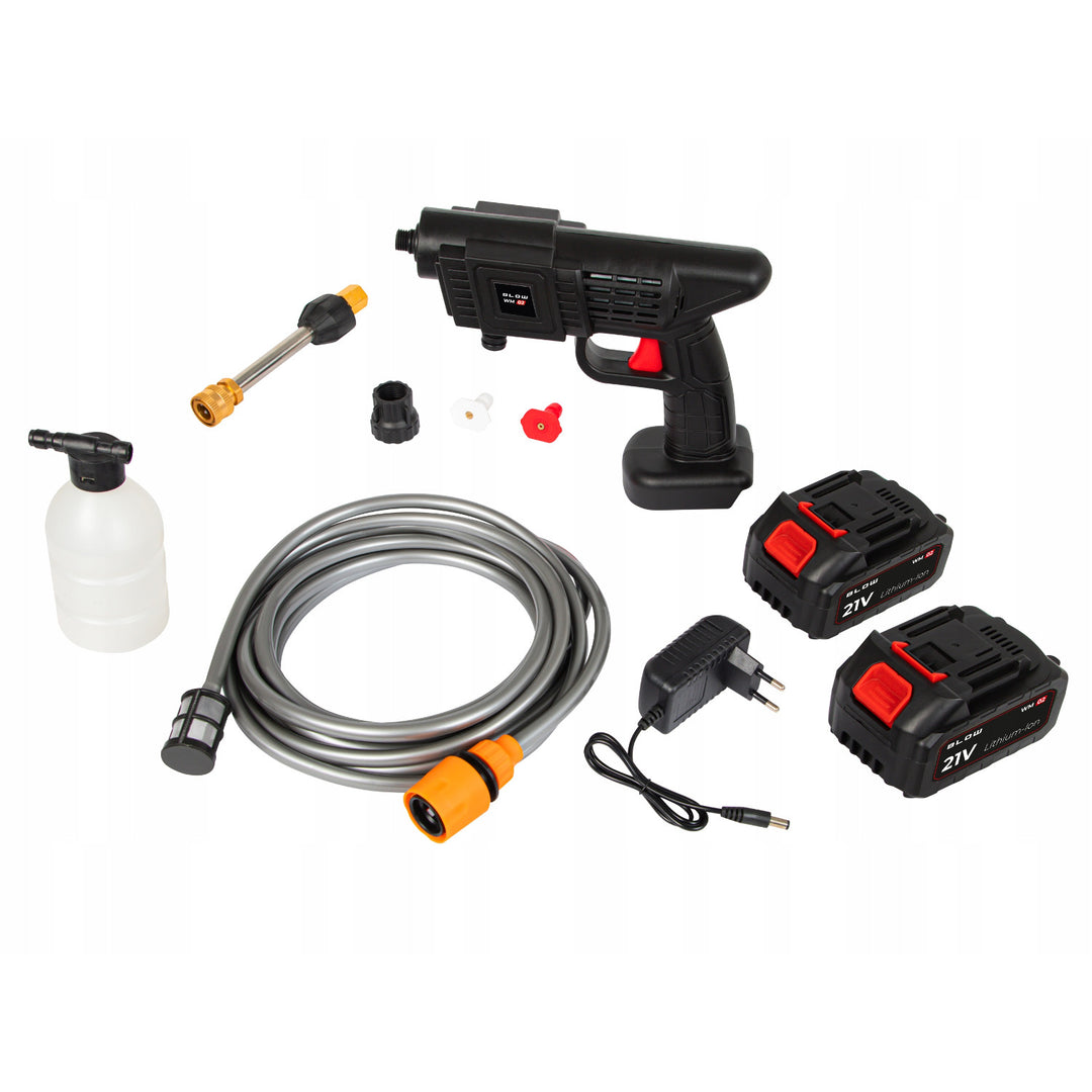 Nettoyeur haute pression sans fil Blow, pression jusqu'à 26 bars, puissance 260 W, longueur du tuyau 5 m, filtre à eau, différents modes de fonctionnement, 44-352#
