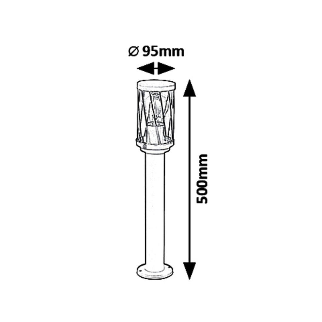 Lampe de jardin sur pied Rabalux Budapest, IP44, couleur marron, culot E27, 40 W max., 8889, 2 pièces
