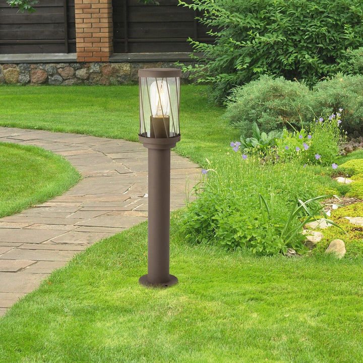 Lampe de jardin sur pied Rabalux Budapest, IP44, couleur marron, culot E27, 40 W max., 8889, 2 pièces