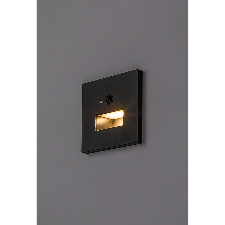 Lampe Lunca LED 1 W IP20 noire 3 000, 4 500, 6 500 K, détecteur de mouvement, détecteur de luminosité, 77197, 2 pièces