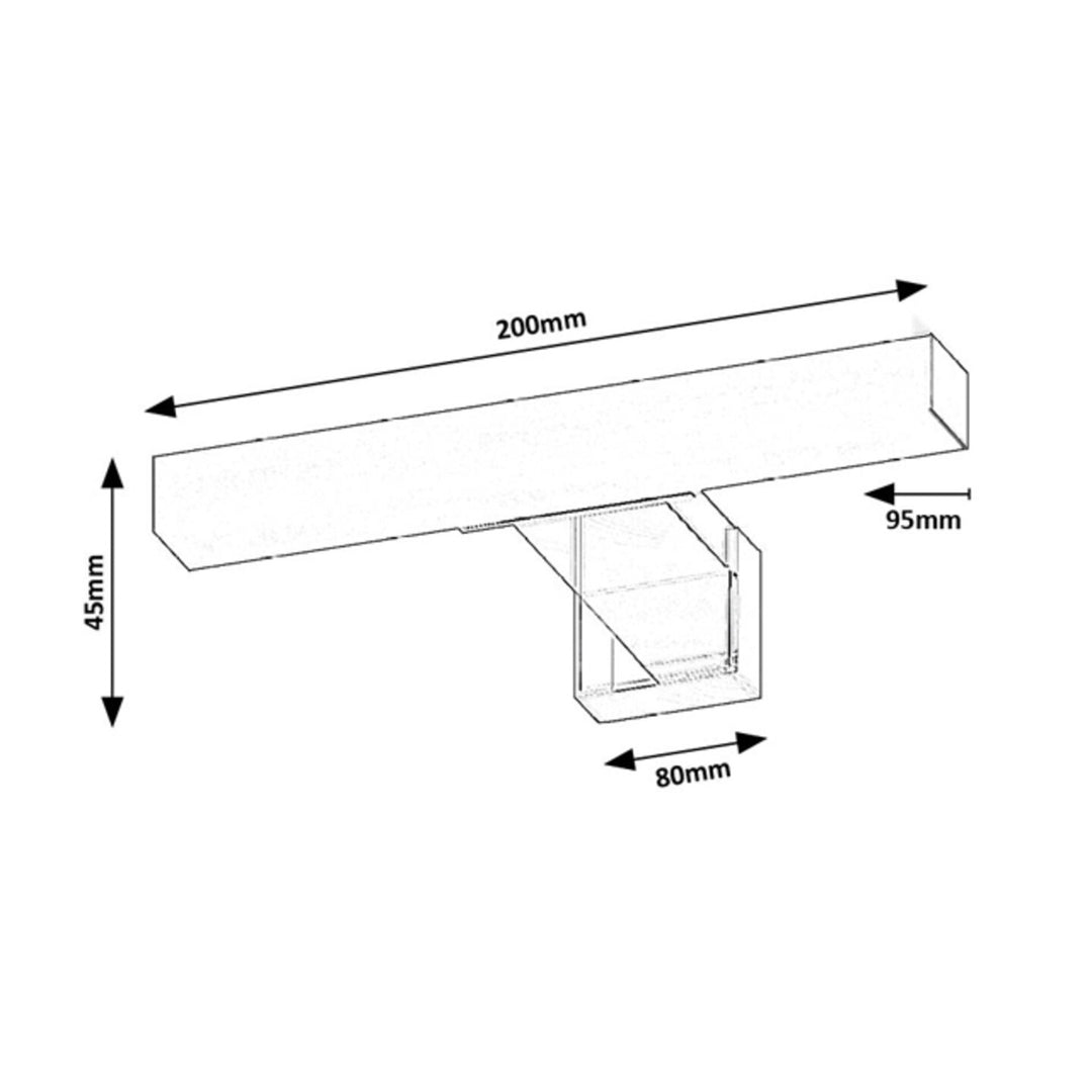 Lampe de salle de bains Rabalux Oliro LED 4 W, noire, IP44, 4 000 K, 75050