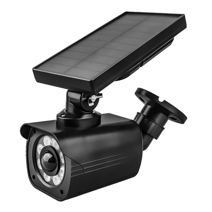 Fausse caméra solaire, LED clignotante, détecteur de mouvement, éclairage LED, autocollants inclus, SOL1800S/B, lot de 2