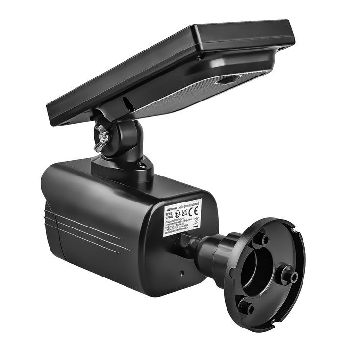 Fausse caméra solaire, LED clignotante, détecteur de mouvement, éclairage LED, autocollants inclus, SOL1800S/B, lot de 2