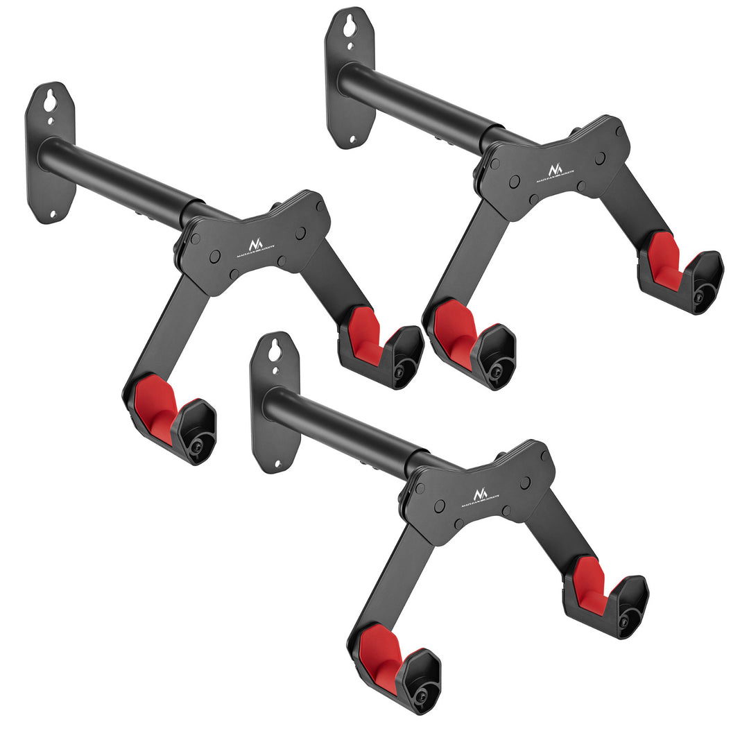 Support mural pour vélo Maclean, 25 kg max, MC-457, lot de 3 pièces