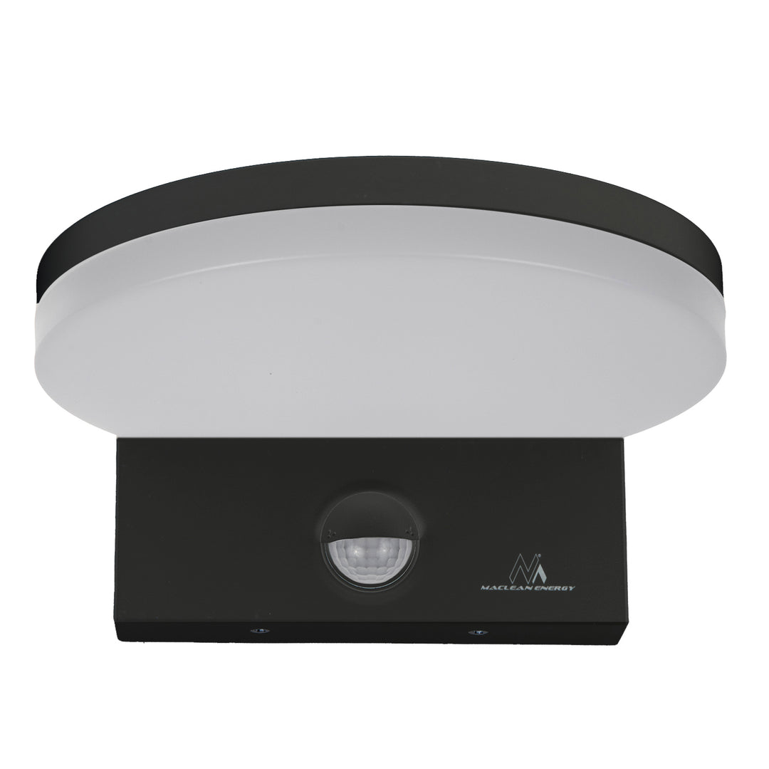 Lampe LED avec détecteur de mouvement Maclean, détecteur de mouvement PIR, couleur noire, 15 W, IP65, 1 560 lm, blanc neutre (4 000 K) MCE344 B, lot de 2