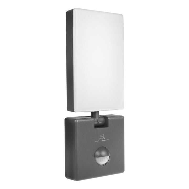 Lampe LED avec détecteur de mouvement Maclean, détecteur de mouvement PIR, couleur grise, 10 W, IP65, 800 lm, lumière blanche neutre (4 000 K) MCE516 GR, lot de 2