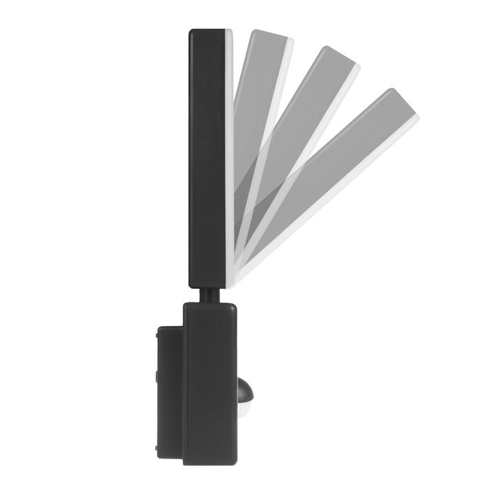 Lampe LED avec détecteur de mouvement Maclean, détecteur de mouvement PIR, couleur noire, 10 W, IP65, 800 lm, blanc neutre (4 000 K) MCE516 B, lot de 2