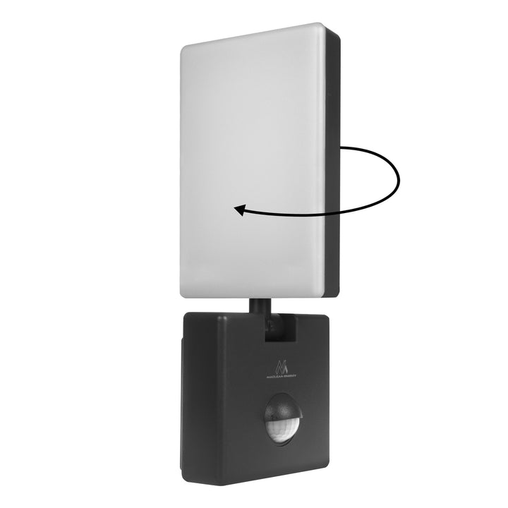 Lampe LED avec détecteur de mouvement Maclean, détecteur de mouvement PIR, couleur noire, 10 W, IP65, 800 lm, blanc neutre (4 000 K) MCE516 B, lot de 2
