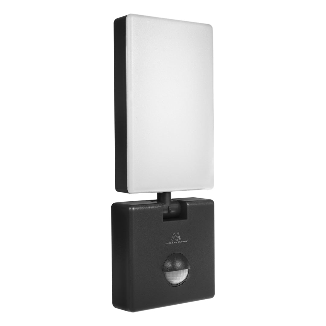 Lampe LED avec détecteur de mouvement Maclean, détecteur de mouvement PIR, couleur noire, 10 W, IP65, 800 lm, blanc neutre (4 000 K) MCE516 B, lot de 2