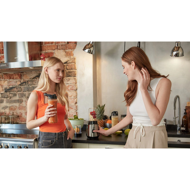 Mixeur à bol LOVIO LVJBL001, puissance 500 W, bol en verre de 600 ml, 3 bouteilles