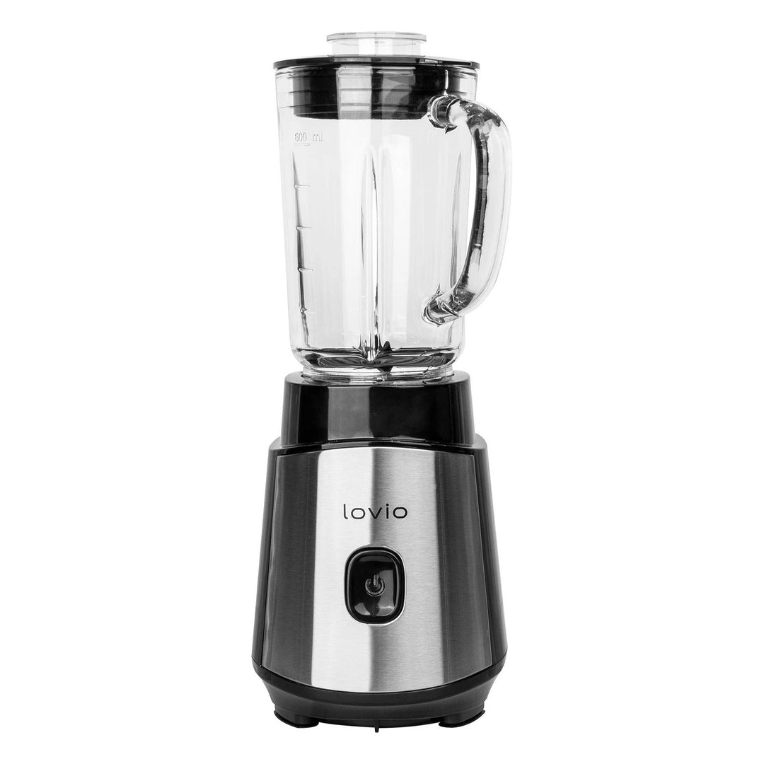 Mixeur à bol LOVIO LVJBL001, puissance 500 W, bol en verre de 600 ml, 3 bouteilles