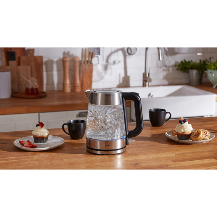Bouilloire électrique sans fil en verre Lovio LVGEK001