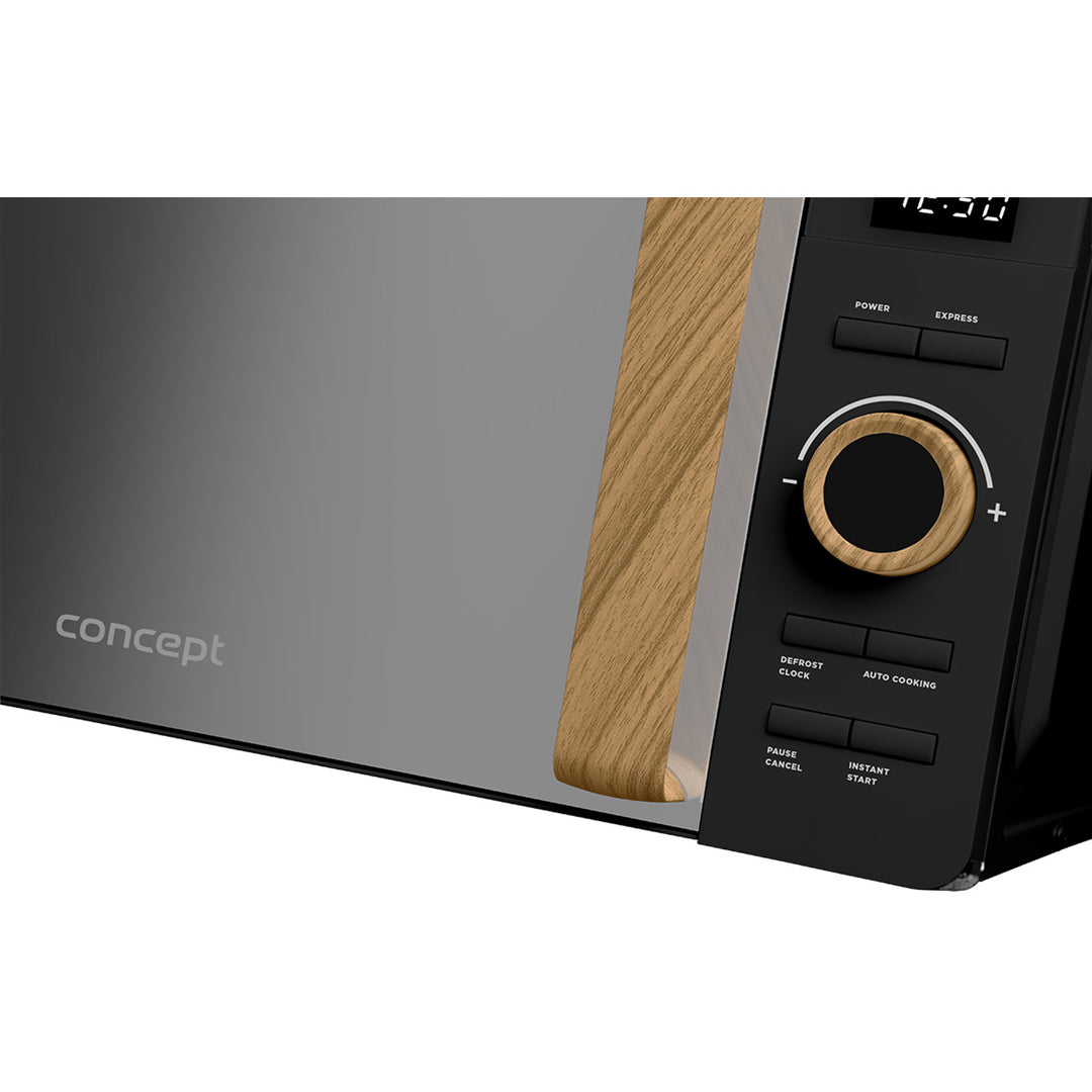 Four à micro-ondes Concept, 5 niveaux de puissance, fonction décongélation, capacité de 20 L, puissance de 800 W, couleur noire, MT3520bc