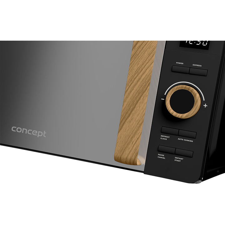 Four à micro-ondes Concept, 5 niveaux de puissance, fonction décongélation, capacité de 20 L, puissance de 800 W, couleur noire, MT3520bc