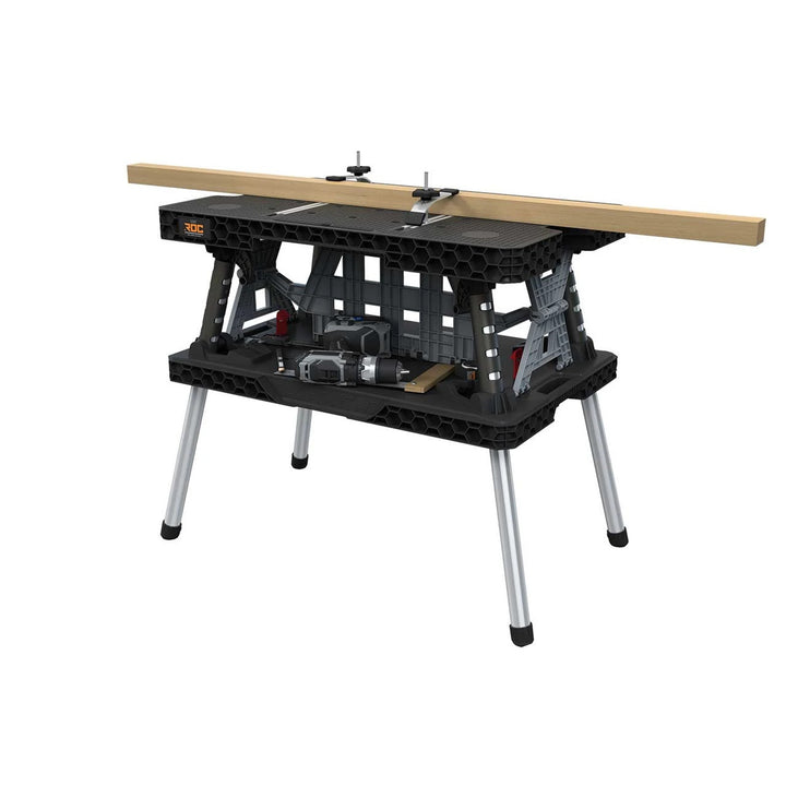 Table d'atelier pliante 2.0 Keter, capacité de charge 453 kg, surface de travail 85 x 56 cm, pieds métalliques stables, 271269