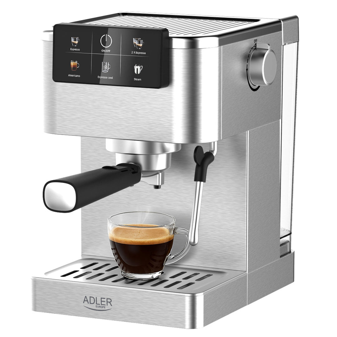 Machine à café 20 bars, Thermoblock, mousseur à lait, 5-en-1, Adler AD 4390