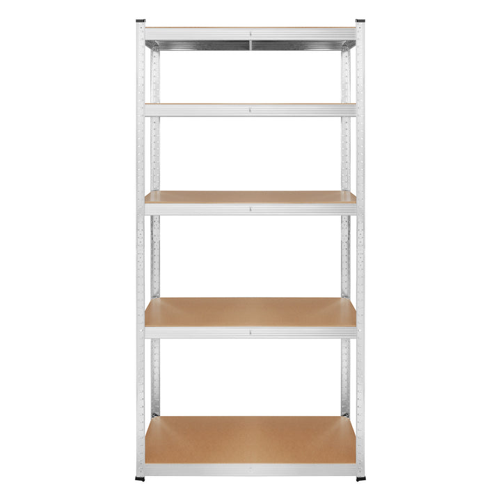 Rayonnage métallique de stockage, 5 tablettes, charge maximale de 750 kg, 180 x 90 x 40, couleur argentée, modèle Rebel